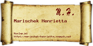 Marischek Henrietta névjegykártya